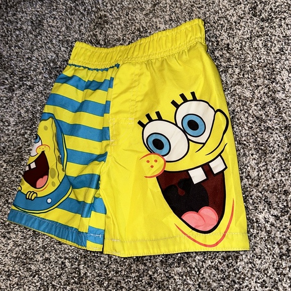 Nickelodeon Brand SpongeBob Toddler Boy Swim Trunks Size 2T Like New - Picture 2 of 5